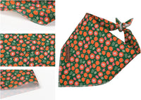 Lionet Paws Spring Daisy Dog Bandana Washable Cotton Handkerchief - Green Pumpkin / Large (Pack of 1) - image 3