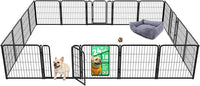 FXW Homeplus Unleashed Indoor Dog Playpen - Stress-Free and Safe Play, Heavy Duty 24 Inch 18 Wire Panels Dog Pen for Puppy and Small Dogs, Black│Patented