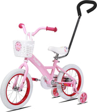 JOYSTAR 10" 12" 14" 16" Kids Bike for Boys and Girls Ages 1-7Y – Fun for Kids & Family - Pink / 14 Inch with Training Wheels - image 4