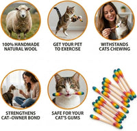 Glaciart One XXL Swabs Cat Toys with Catnip, 2 Pk - Rainbow Swabs / Regular - image 4