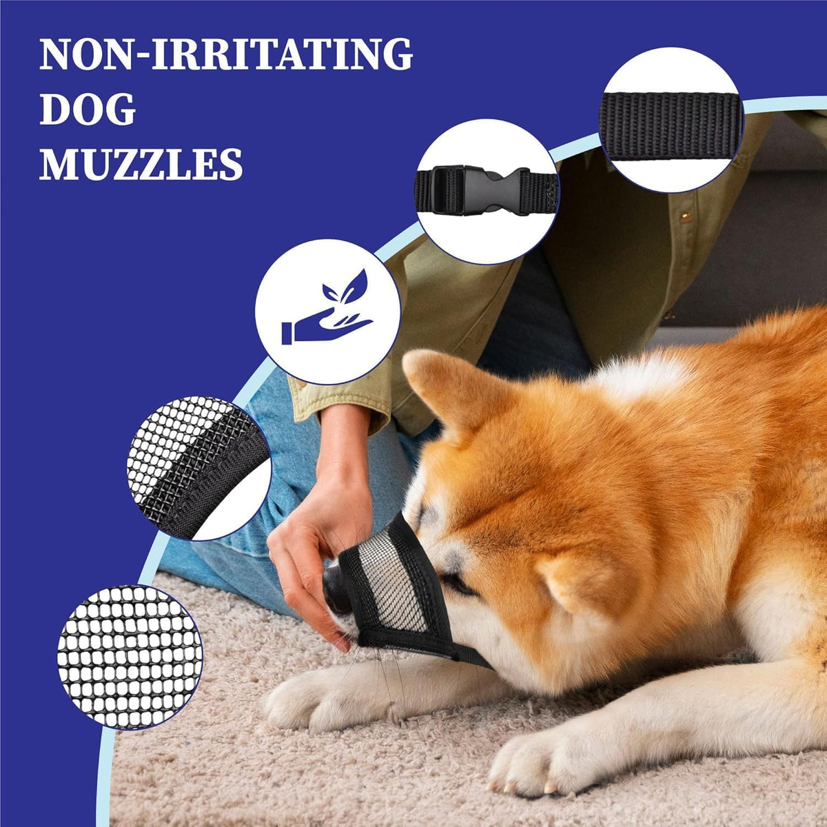 Dog Muzzle for Large Dogs, Air Mesh Muzzle for Large Sized Dog - XXL / Breathable Mesh - image 2