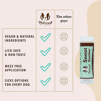 Natural Dog Company Snout Soother, Dog Nose Balm, Wax & Cream for Dry, Cracked Noses, Heals & Moisturizes with Shea Butter & Coconut Oil, Lick-Safe Nose Butter, Made in USA, 0.15 oz. Stick