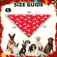 PUPTECK Dog Cooling Bandanas 4pcs Outfit - Red/Green/White / Large (24"x17"x17") - image 2
