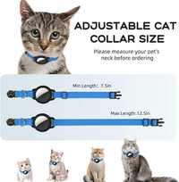 AirTag Cat Collars, Stretchy Collar with Air Tag Holder and Bell – Essentials for Cats - Dark Blue - image 3