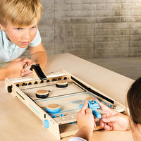Fat Brain Toys VolleyShot wooden 2 player tabletop game with ball on the board - view 3