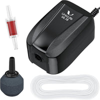 Uniclife Aquarium Air Pump Dual Outlet Fish Tank Aerator - Up to 5 Gallons