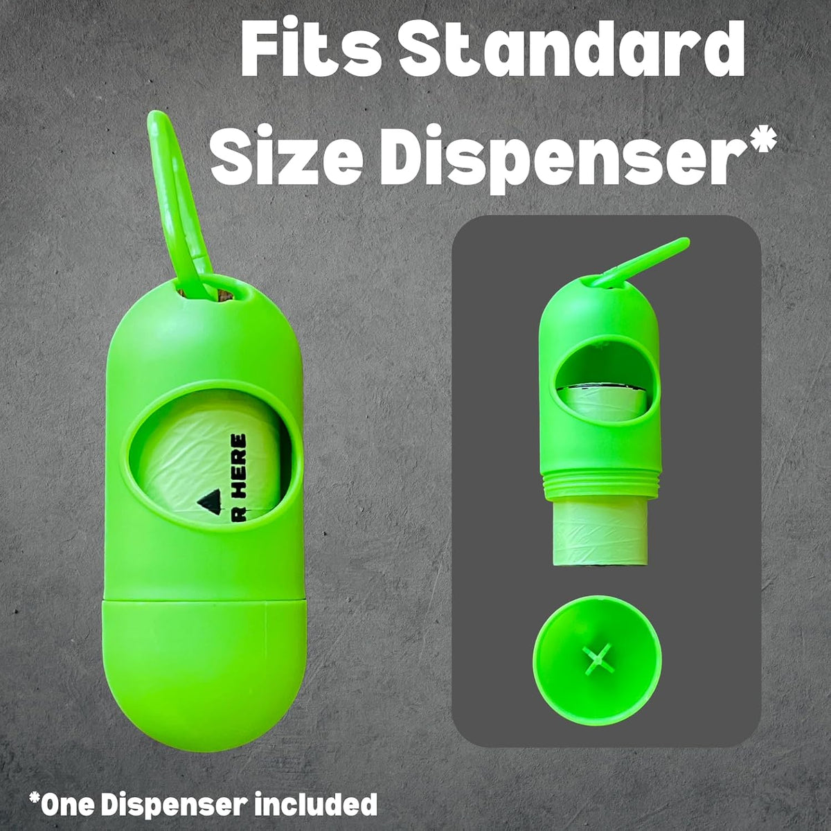 Doggy Poop Bags with Dispenser Dog Waste Pickup Bags Refill Rolls Cat - Green (32 Rolls Uscented) - image 3