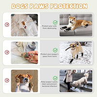 Dog Shoes for Large Small Medium Dogs, Dog Snow Boots Winter, Dog Booties and Paw Protectors to Prevent Licking, Anti-Slip Dog Shoes with Reflective for Hot Pavement,Hardwood Floors, Hiking (Size 8)