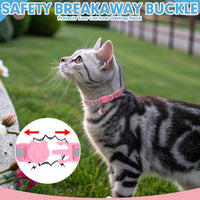 BINGPET Halloween Cat Collar Breakaway - Reflective (Pink) - image 3