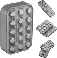 Fidget Toys Adults Magnetic Desk Toy Metal Fidgets Slider - Antique Silver