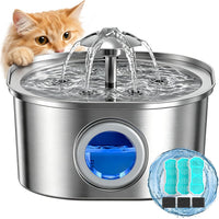 PEKTACO Cat Water Fountain, 1 Filter - 3.2L-HT+3 Filter