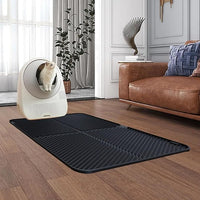 Silicone Cat Litter Mat, Scratch-Resistant Litter Trapping Mat, Waterproof & Non-Slip Litter Box Mat, Highly Effective for Collecting Litter, Easy to Clean for Indoor Use