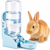 Rabbit Water Bottle No-Drip, Bunny Guinea Pig Water Dispenser – Essentials for Small Pets - Blue