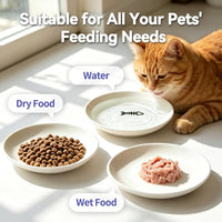 [8 Pack] Ceramic Cat Food Bowl - 8 white - image 3