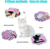 Cat Litter Mat 35"x24", Double Layer Waterproof Litterbox Mat - 24" x 35" / Pink - image 4