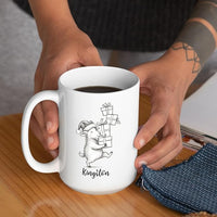 Goat Coffee Mug Gift, Personalized Name Goat Lover Ceramic Coffee Cup 11 Oz 15 Oz, Customized Goats Tea Mug Gift for Birthday/Christmas/Special Day/Holiday, Funny Animal Goats White Accent Cup