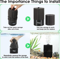 hygger Aquarium Sponge Filter 8-20 Gallon Small Fish Tank Filter - Medium - image 4