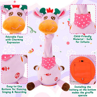 MIAODAM Dancing Talking Giraffe Toys - Purple Giraffe - image 4