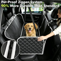 Dog Car Seat Cover Back Seat, Waterproof Nonslip Seat Protector - Black B - image 3
