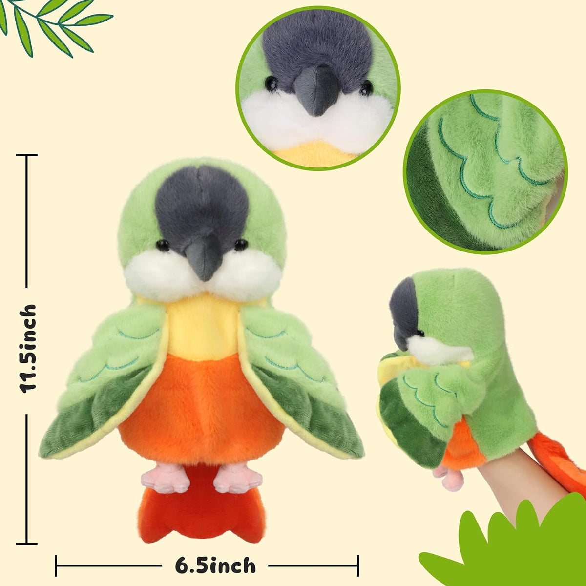 Easfan 12.5 inch plush puppy hand puppet with movable mouth and soft fur - view 35