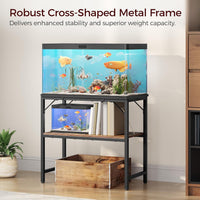 MAHANCRIS 20 Gallon Fish Tank Stand - Rustic Brown / 30 Gallon - image 3