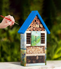2 PK Large Cedar Wood Insect House Kit for DIY Project Backyard Insect House, Bee House, Nesting Habitat Shelters, Garden Shelter for Bees, Butterflies, Bugs
