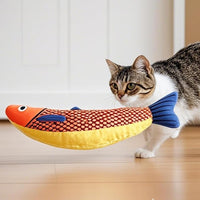 Cat Toys for Bored Indoor Adult Cats - Catnip Toys for Mental Stimulation, Interactive & Durable Kicker Toys for Solo Play, Best for Lazy or Senior Cats (Orange)
