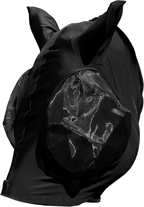 Equinavia Bug Out Fly Mask | Against Flies, Insects, UV Rays - Black - Horse