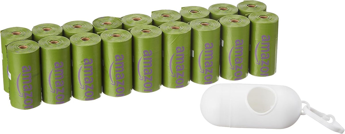 Amazon Basics Premium Leak Proof Dog Poop Bags with Dispenser - 270 Bags