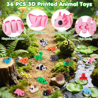 Celltestria 18PCS 3D Printed Skeleton Fidget Toys with Coffin Storage - 36Pcs Mini Animals - image 3