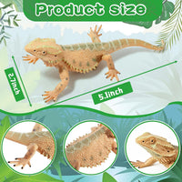 Rich Boxer 5 inch bearded dragon figurine, detailed plastic lizard for home and garden decor - view 2