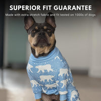 Spark Paws Dog Pajamas - Stretch Onesie Recovery Full Leg Surgery Suit PJS – Essentials for Dogs - Snowy Polar Bear / Small - image 4
