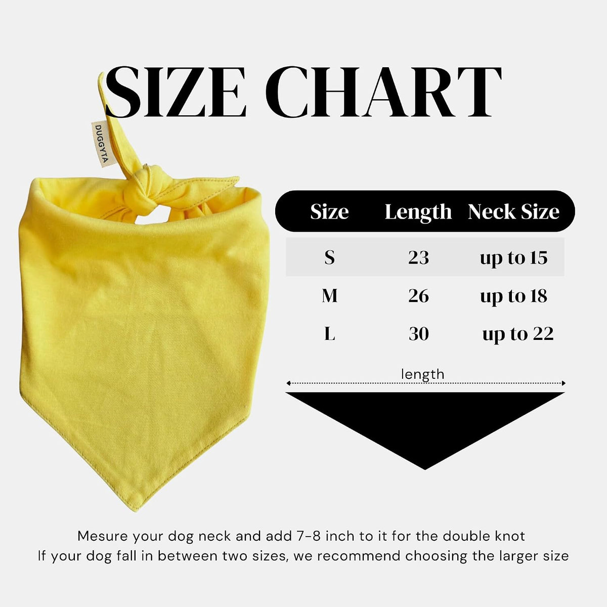 Premium Solid Olive Dog Bandana - Yellow / Small - image 3