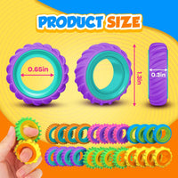 Fidget Toys Sensory Rings for Kids: 12 Pack Finger Spinner Rings - 24pcs - image 4