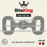 Natural Rubber Dog Toys for Large Aggressive Chewers - Tug Toy - Black / Medium Breed (30 - 70 lb) - image 2