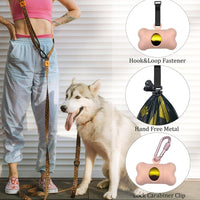 Bone-Shaped Dog Poop Bag Holder for Leash - Pink / 2 Holders 30 Bags - image 2