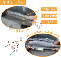 Cat Tunnel for Indoor Cats, 51×12 inch Foldable Big Cat Tunnel - Grey - image 3