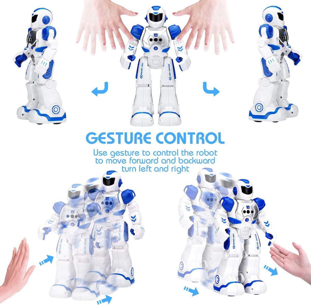 KingsDragon Robots Toy for Kids - Blue,white - image 2