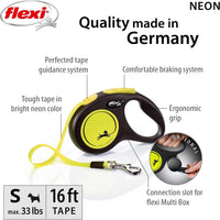 FLEXI Giant Tape Retractable Dog Leash - Yellow/Black / 16 ft (Small) - image 3