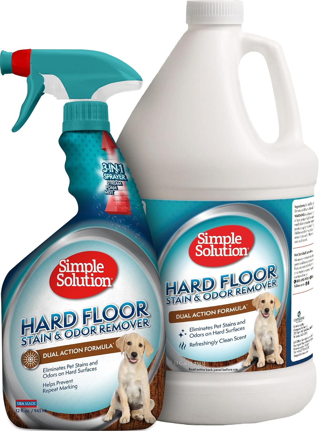 Simple Solution Hard Floor Dog Stain & Odor Remover - 160 Fl Oz (Pack of 1)