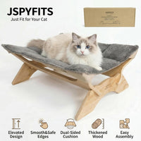 JSPYFITS Cat Cage Hammock with Ball - Cozy Grey - image 3