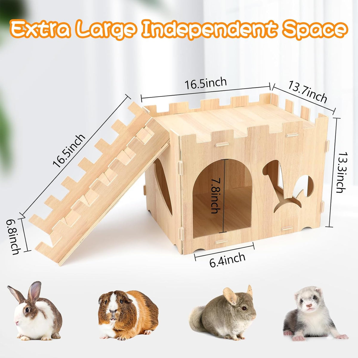 Large Wooden Bunny Hideout - Modern - image 2
