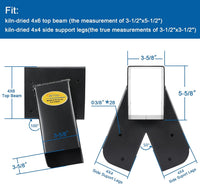 BETOOLL A-Frame 2 Brackets Swing Set Bracket with Mounting Hardware – Fun for Kids & Family - End Brackets(2Pcs-Black) - image 2