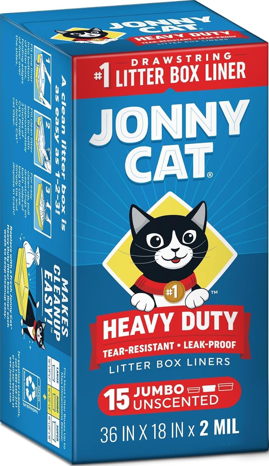 Jonny Cat Litter Box Liners Heavy Duty - Jumbo / 15 Count (Pack of 1)