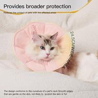 Touchdog Foldable Dog Cone Collar for Cats & Dogs - Adjustable Soft Recovery Collar with Waterproof PU Coating, Lightweight Design, 24.5cm/9.6in Wide Barrier (Pink, S)