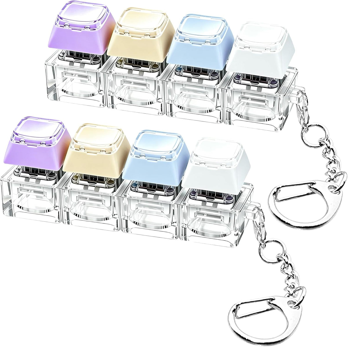2 PCS Keyboard Fidget Toy - Four Colors / Double Layer Keycap