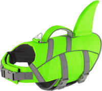 Doglay Dog Life Vest, Ripstop Shark Life Jacket - X-small / Fluorescent Green