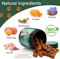 Dog Vitamins and Supplements, Senior & Puppy Multivitamin for Dogs Support with Glucosamine Chondroitin Omega Probiotics - Dog Multivitamins Chewable for Hip & Joint, Skin, Immune - (Pumpkin 120 Ct)