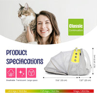 Dual Expandable Large Cat Backpack Carrier – Essentials for Cats - Yellow / Clear Window - image 2