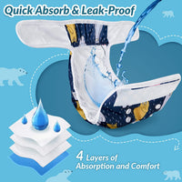 SlowTon Reusable Dog Diapers Female, Washable Doggy Diapers - Medium (14''-19''Waist) / C.Animal - image 2